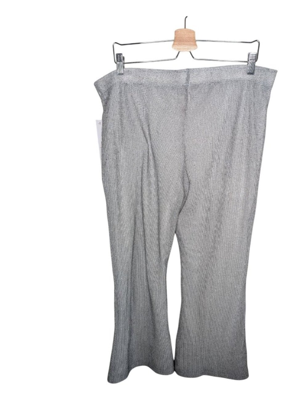 IC by Connie K Grey Knit Wide-Leg Flare Pull On Pants XL